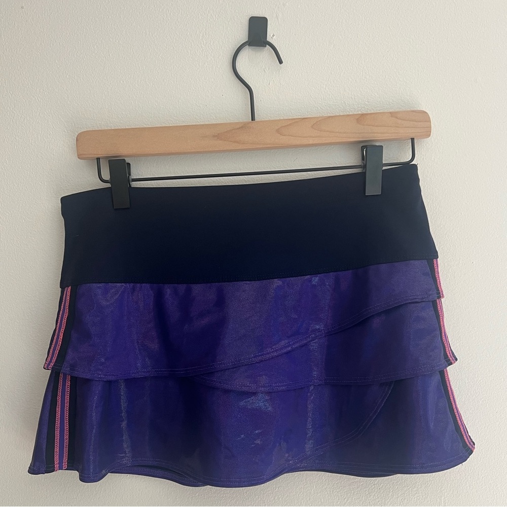Lucky in Love Shimmering/Metallic Purple Tennis Skirt